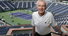 The BNP Paribas Open tennis tournament chief executive officer Moore poses at the BNP Paribas Open ATP and WTA tennis tournament in Indian Wells, California